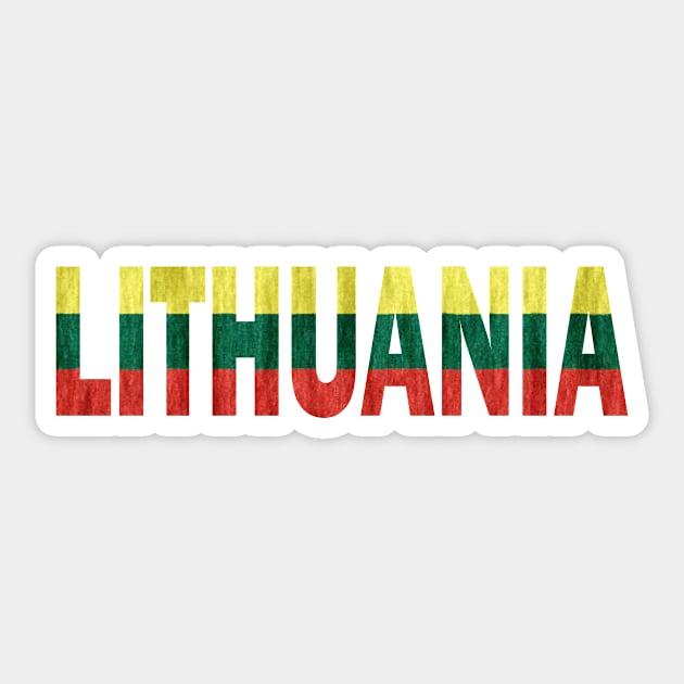 Lithuania Lithuanian Flag Lietuva Souvenir Sticker by Nirvanibex